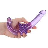 RealRock Crystal Clear 6 inches Strapless Strap-On Dildo Purple