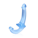 RealRock Crystal Clear 6 inches Strapless Strap-On Dildo Blue