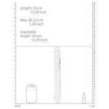 RealRock Crystal Clear Double Dong 13 inches Dual-Ended Dildo Clear