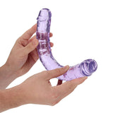 RealRock Crystal Clear Double Dong 13 inches Dual-Ended Dildo Purple