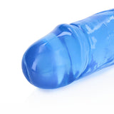 RealRock Crystal Clear Double Dong 13 inches Dual-Ended Dildo Blue
