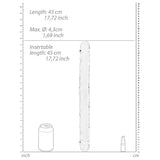 RealRock Crystal Clear Double Dong 18 inches Dual-Ended Dildo Clear