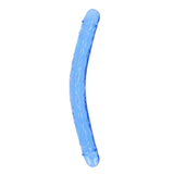 RealRock Crystal Clear Double Dong 18 inches Dual-Ended Dildo Blue