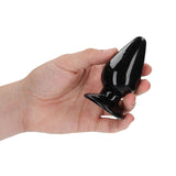 RealRock Crystal Clear 3.5 inches Anal Plug Black