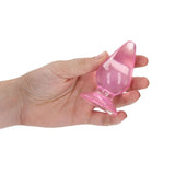 RealRock Crystal Clear 3.5 inches Anal Plug Pink
