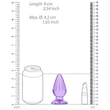 RealRock Crystal Clear 3.5 inches Anal Plug Purple