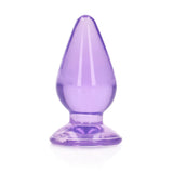 RealRock Crystal Clear 4.5 inches Anal Plug Purple