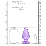 RealRock Crystal Clear 4.5 inches Anal Plug Purple