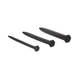 Ouch! Urethral Sounding Silicone Screw Plug Set Black 9 mm / 13 mm / 16.5 mm