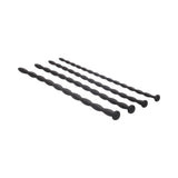 Ouch! Urethral Sounding Advanced Silicone Spiral Screw Plug Set Black 7 mm / 8 mm / 9 mm / 10 mm