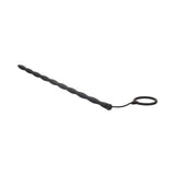 Ouch! Urethral Sounding Silicone Plug & Cock Ring Set Black 10 mm
