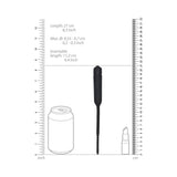 Ouch! Urethral Sounding Silicone Vibrating Bullet Plug With Beaded Tip Black 5.5 mm - 7 mm