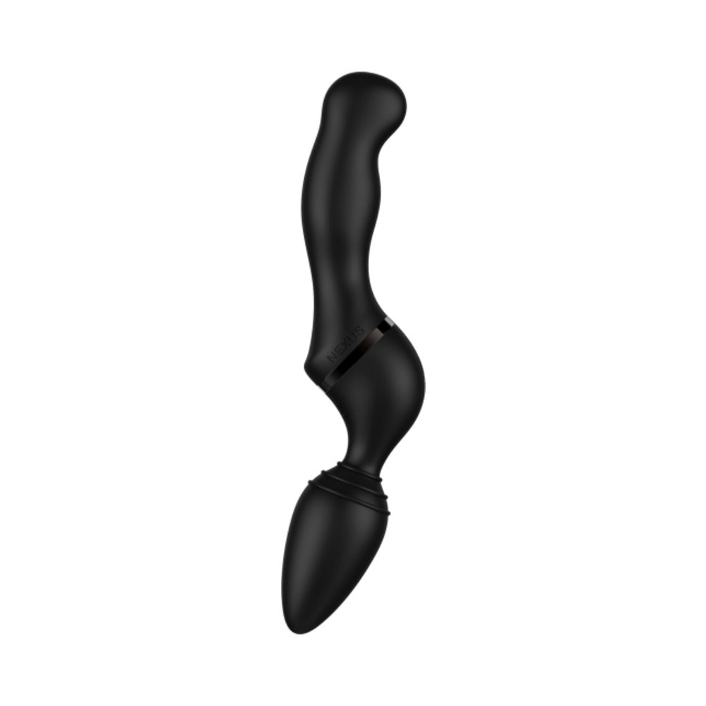 Nexus Revo Twist Waterproof Remote Control Interchangeable Rotating and Vibrating Massager Black