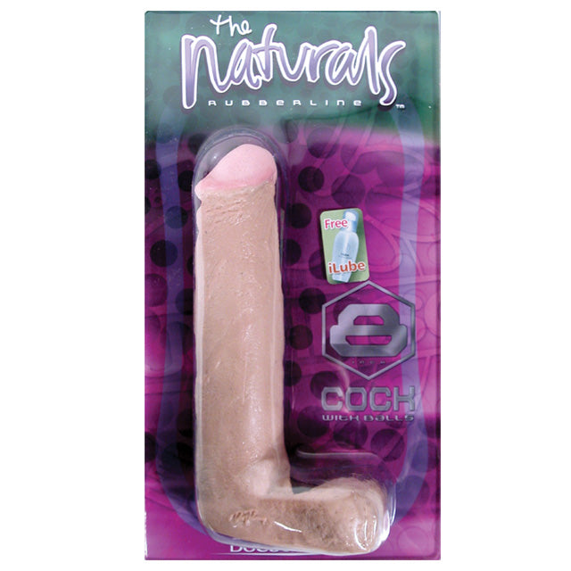 Naturals 8 inches Dong W/Balls (Flesh)
