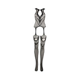 Shots Le Desir Suspender Bodystocking Black O/S