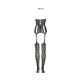 Shots Le Desir Lace Suspender Bodystocking Black O/S