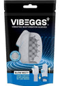 VIBEGGS Vibrating Masturbation Sleeves Blow Misty packaging featuring a soft, stretchy design with vibrating internal texture.