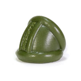 Oxballs Ballbender Silicone Cockring Ballstretcher Army in army green color with curved design for comfort.