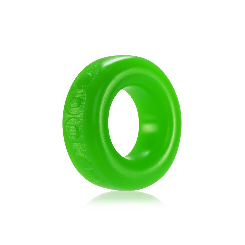 Oxballs Cock-t Silicone Cock Ring Slime in bright green color, soft and stretchy pure silicone for comfort and support.