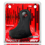 Oxballs Revsling Cock and Ball Sling Tar Ice Red Vibe packaging with a black silicone vibe sling design.