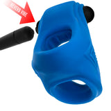 Oxballs Revsling Vibrating Cock Sling Teal Ice showcasing the REVERB vibe for enhanced pleasure.