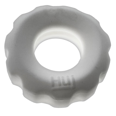 Oxballs Super Huj 3-Pack Cock Rings White Ice, featuring a stretchy and comfortable design for enhanced performance.
