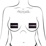 Pastease Censored: Black Censor Bars Nipple Pasties