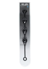 Levelz Waterdrop Silicone Anal Balls XL 50 mm Black in packaging for anal play enhancement.