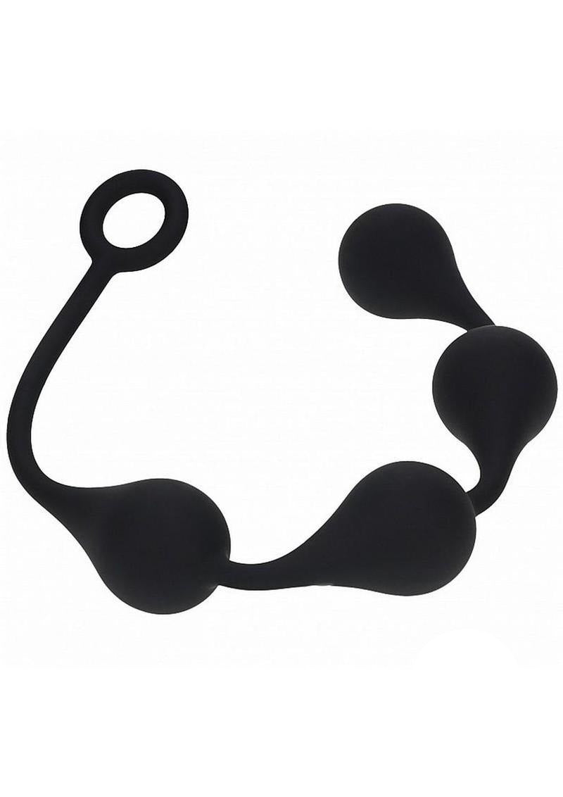 Levelz Waterdrop Silicone Anal Balls XL 50 mm Black for enhanced anal play with teardrop shape and premium comfort.
