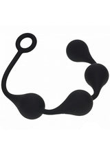 Levelz Waterdrop Silicone Anal Balls XL 50 mm Black for enhanced anal play with teardrop shape and premium comfort.