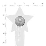 Pastease Black Sparkle Star Tassel Nipple Pasties with quarter for size reference on star shape