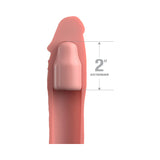 Fantasy X-tensions Elite 8 inches Silicone Sleeve with 2 in. Extender Beige