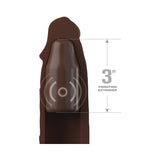 Fantasy X-tensions Elite 9 inches Silicone Mega Extension Sleeve 3 in. Vibrating Brown