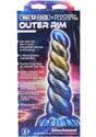 Vac-U-Lock Fantasy Fuckers Outer Rim Silicone Dildo Blue packaging showcasing features and design.