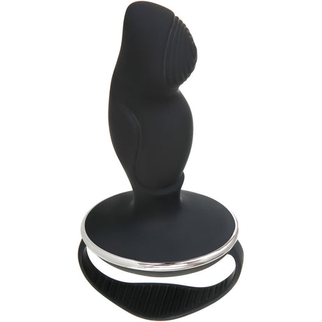 Zero Tolerance Handyman Remote Prostate Massager Black with textured shaft for intense stimulation.