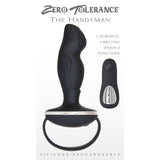 Zero Tolerance Handyman Remote Prostate Massager Black with remote and 7 powerful vibrating speeds.