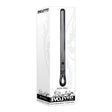 Evolved Pen Pal Stainless Steel Vibrator Black Chrome in elegant packaging for discreet pleasure.
