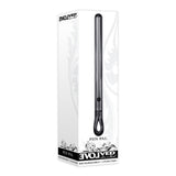 Evolved Pen Pal Stainless Steel Vibrator Black Chrome in elegant packaging for discreet pleasure.