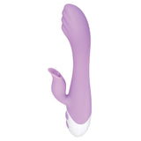 Evolved Pleasing Petal Pink Dual Stimulation Vibrator in a smooth silicone design for luxurious pleasure.