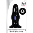Rear Rocker Vibrating Glass Anal Plug showcasing sleek, body-safe design for enhanced anal play experience.