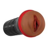 Zero Tolerance Pop On The Go Dark Vagina Stroker with realistic lifelike entry and textured channel.