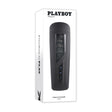 Playboy Pleasure Pursuit Of Pleasure Vibrating Stroker packaged in sleek black design with voyeur window and controls.