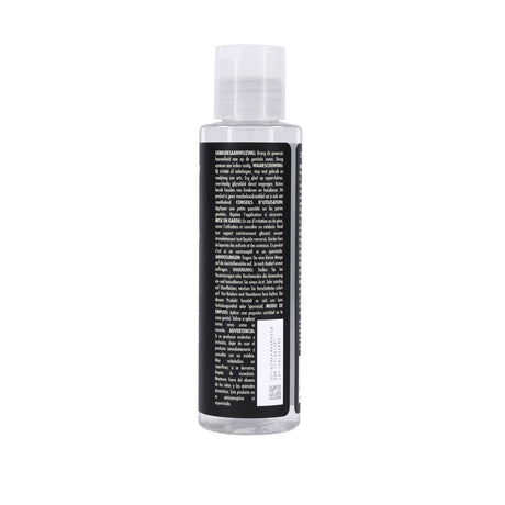 Drenched Warmth 4 Oz Water Based Lubricant bottle back label showcasing ingredients and usage information.