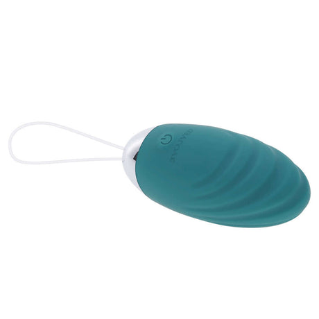Oval Office Vibrating Egg with Remote Control Blue, compact rechargeable vibrator with wireless control.