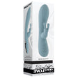 Boss Bunny Silicone Rabbit Vibrator Blue showcased in elegant packaging with dual stimulation features and flexible design.
