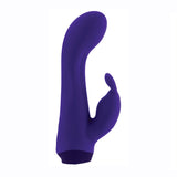 Selopa Plum Job Silicone Rabbit Vibrator Purple with dual motors for internal and external pleasure.