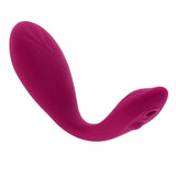 Cherry Pose Silicone Posable Vibrator with Remote Red, flexible and bendable pleasure toy for targeted stimulation.
