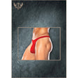 Male Power Nylon Spandex Bong Thong Red S M showcasing the stylish thong design and comfortable fit.