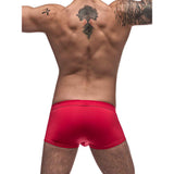 Men's underwear showcasing Pure Comfort Modal Wonder Short Red M from the back, highlighting the soft fabric and fit.