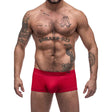 Model wearing Pure Comfort Modal Wonder Short Red M showcasing its ultra-soft feel and supportive fit.